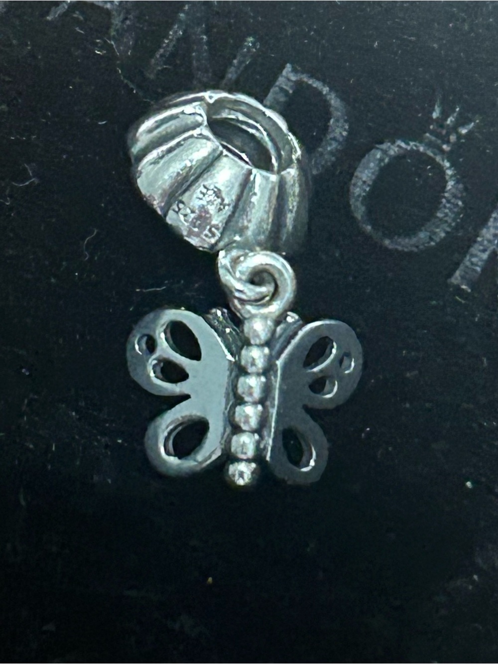 PANDORA Retired Friends Forever Butterfly Dangle Charm 790531 Sterling Silver